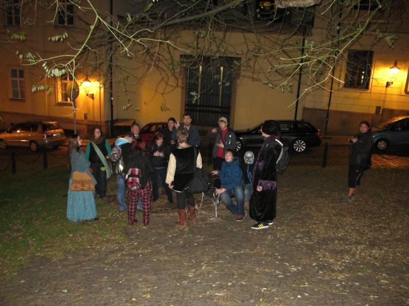 Jedna ze zastávek na lovu Pražských strašidel.